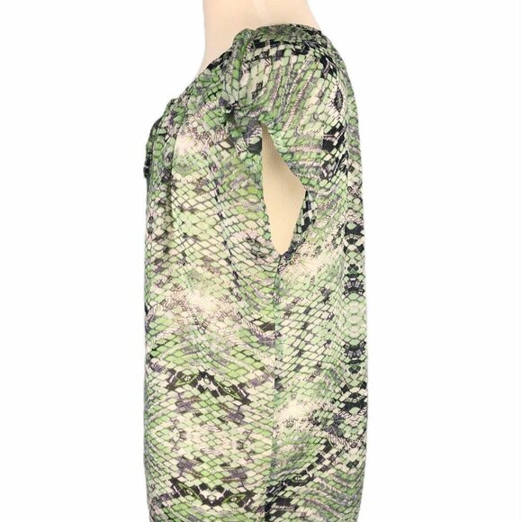 Cabi Womens Green Snake Print Blouse Top Size S - Picture 8 of 11